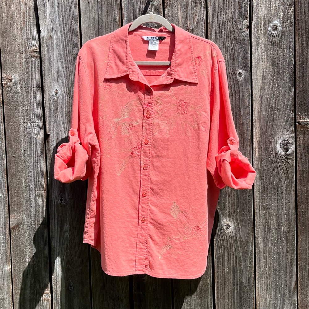 Studio woman by JPR linen blend top size 2X